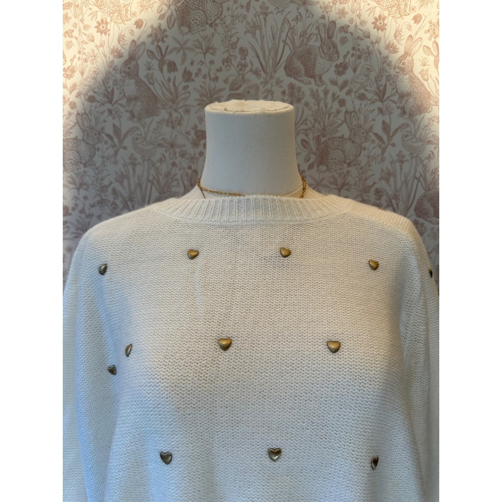 Lucky Brand Oversized Heart Stud Sweater – Size 3X - Picture 3 of 9